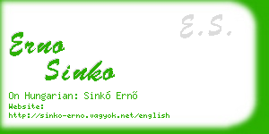 erno sinko business card
